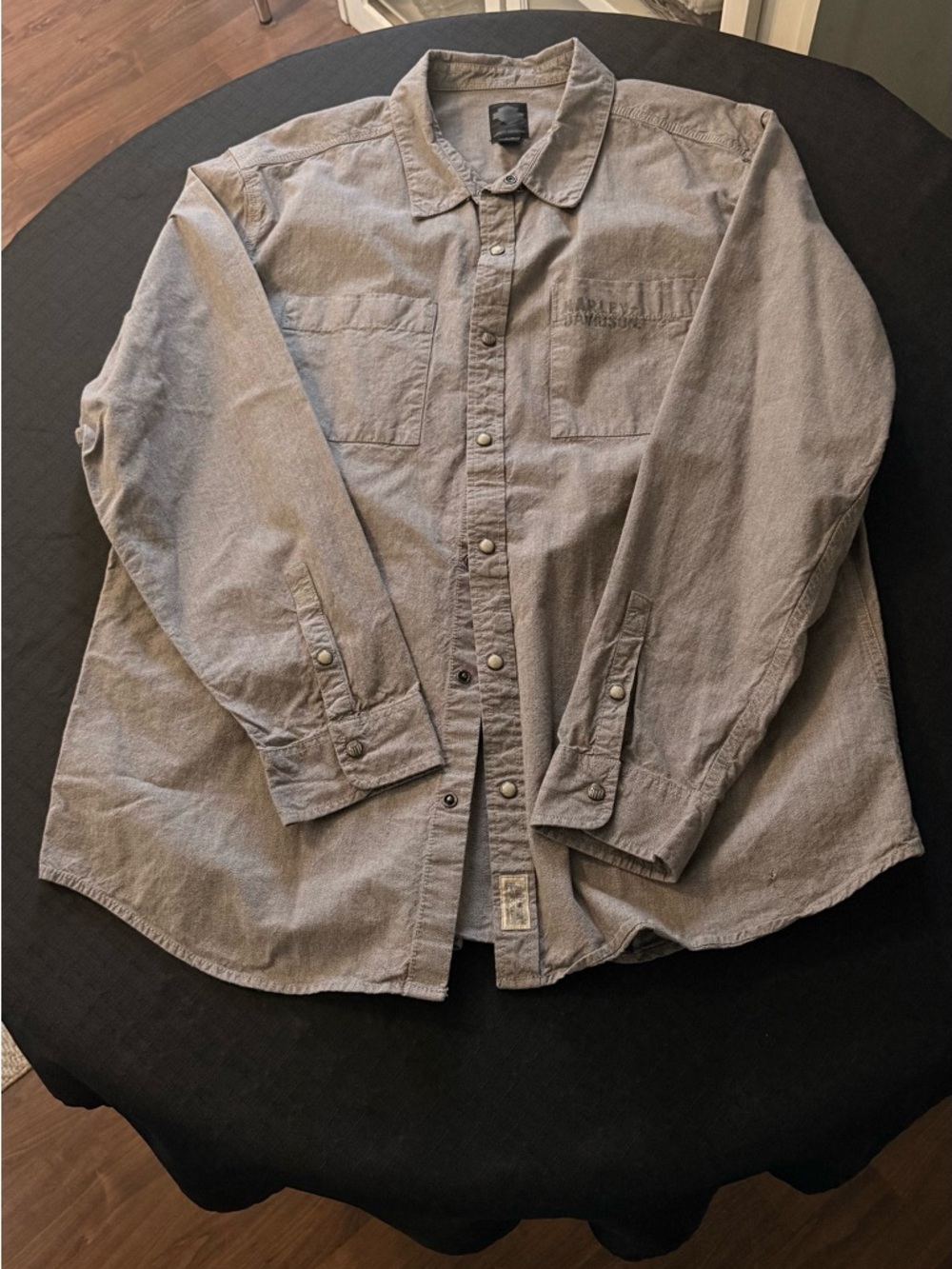 Harley-Davidson Gray Casual Button Down Shirt